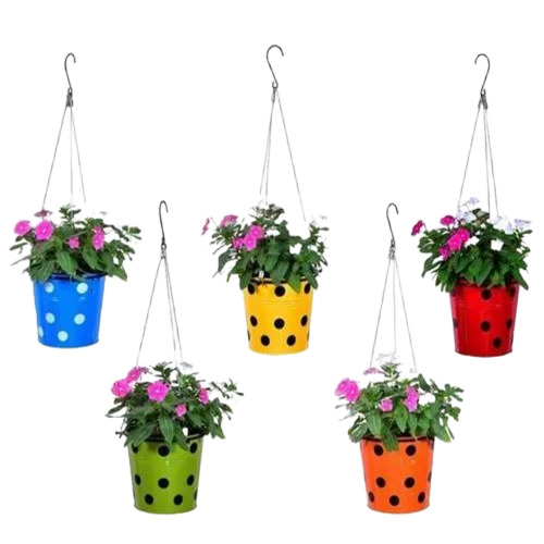 Dotted Round Hanging Basket