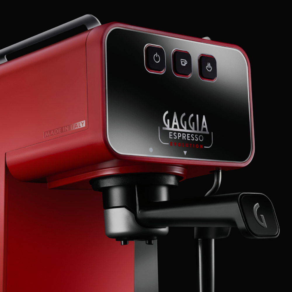 Gaggia Evolution Espresso Machine - Color: Lava Red / Stone Black