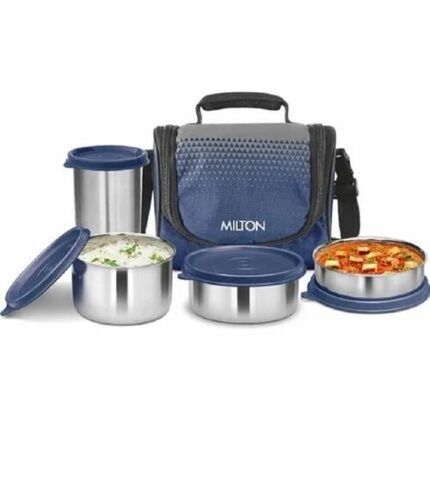 Milton Blue Three Compartment Thermoware Insulated Lunch Box