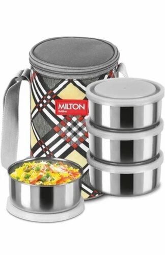 Milton Gray Insulated Lunch Box - Stainless Steel, Standard Size, Gray | Long Lasting, Durable, Insulated