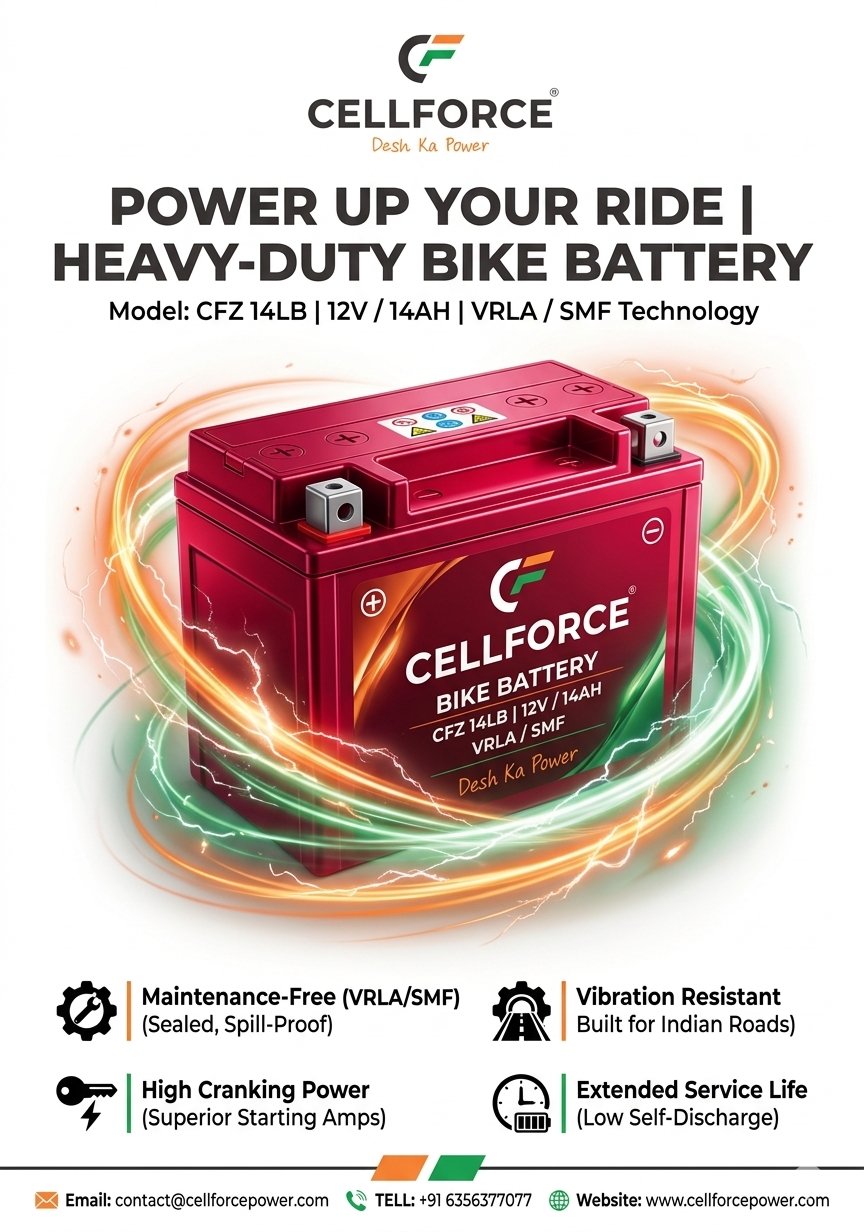 Two Wheeler Battery 12v/14ah (cfz 14lb)