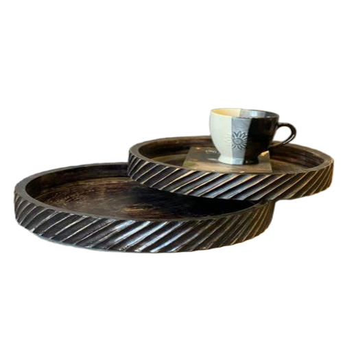 Wooden Black Serving Tray