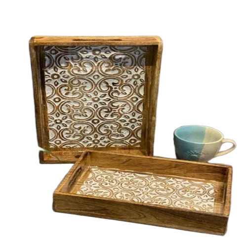 Wooden Fancy Serving Tray