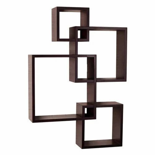 Wooden Intersection Wall Shelf Set