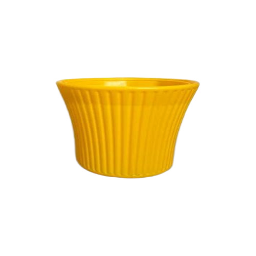 Yellow Round Plastic Pot
