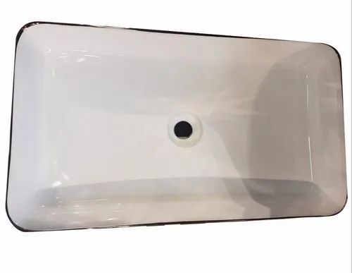 Ceramic White Kitchen Wash Basin