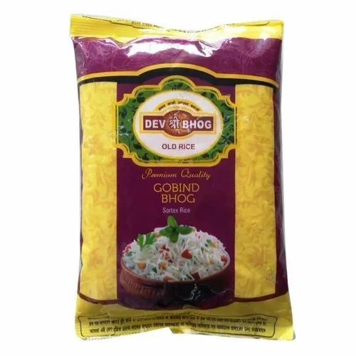 Dev Shree Bhog Old White Rice - 1 Kg Packet, White Short-Grain, Fully Polished, Soft Texture | 100% Pure, Dried, 12 Months Shelf Life