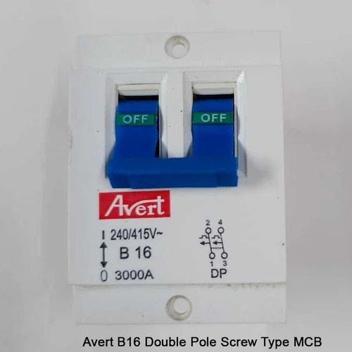 Double Pole Screw Type Mcb