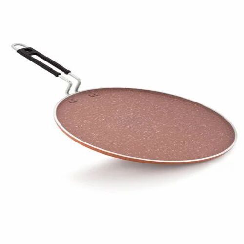 Golden Heavy Dosa Tawa - Aluminium Round Black Induction Bottom | Non-Stick Rust Proof Gas Compatible