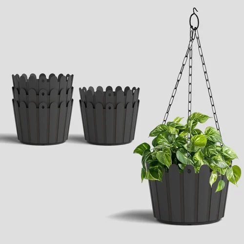 Grey Hanging Planter