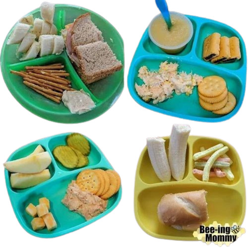 Plastic Snacks Compartment Plates