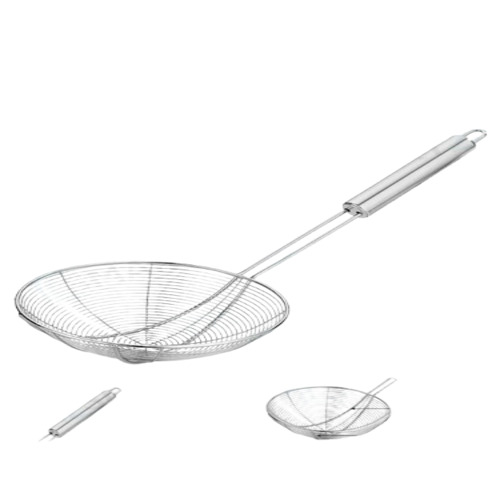 Stainless Steel Deep Fry Jhara Mesh Laddle Jharni