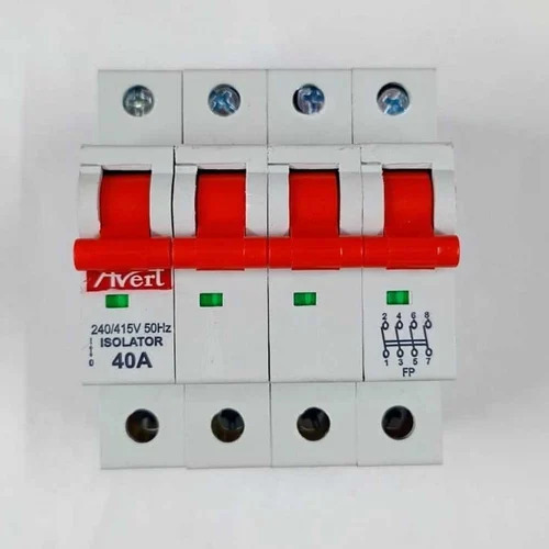 White 40a Four Pole Isolator