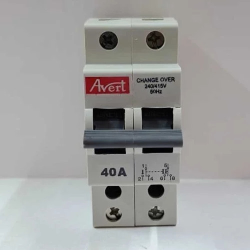 White Double Pole Mcb Changeover Switch