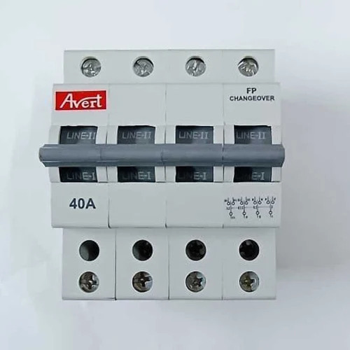 White Four Pole Mcb Changeover Switch