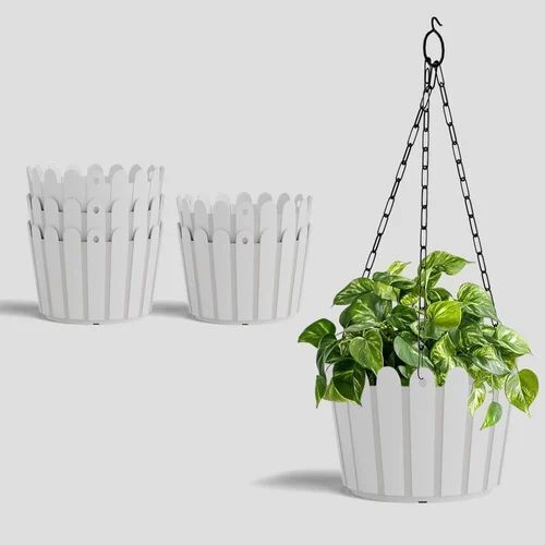 White Hanging Planter