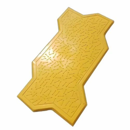 Yellow Zig Zag Concrete Paver Block