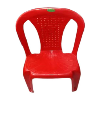 Red Armless Plastic Chair