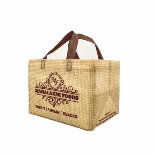 25 Kg Printed Loop Handle Non Woven Bag - Customized Size, Yellow, Matt Finish, Water Resistant, Eco Friendly