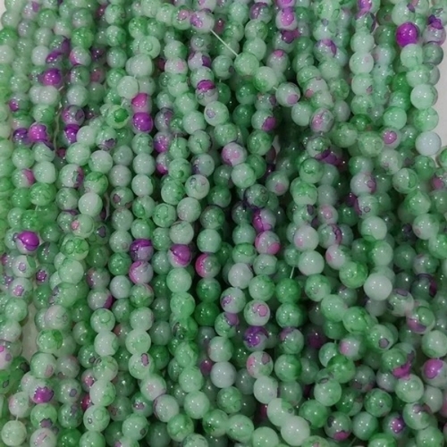 8 Mm Marwal Glass Beads - Glass 8mm, Green, Hard | Smooth Finish, Vibrant Colors, Lightweight, Uniform Sizing