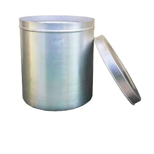 Aluminium Storage Canister - Aluminium, 15 kg, Silver | Durable, Polished Finish, Rigid Hardness, Round Shape