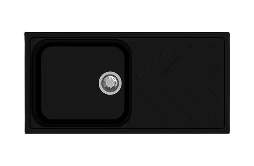 Black Single Sided Quartz Kitchen Sink