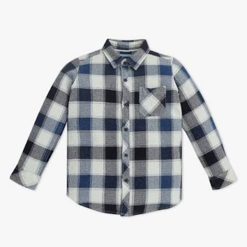 Boys Shirt - Cotton Blend, Full Sleeves, Multicolor Check | Breathable, Skin Friendly, Washable