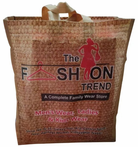 Brown Printed Loop Handle Non Woven Bag - 10 Kg Capacity, Brown, Matt Finish, Water Resistant, Eco Friendly