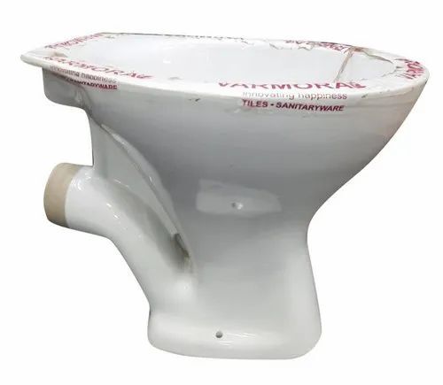 Ceramic S Trap Toilet Seat - White, Floor Mounted | Durable, Glossy Polished Finish