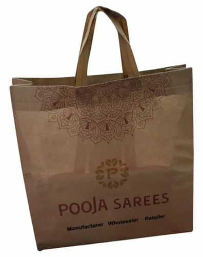 Dark Brown Custom Printed Loop Handle Non Woven Bag - 10 Kg Capacity, Eco Friendly, Matt Finish, Water Resistant