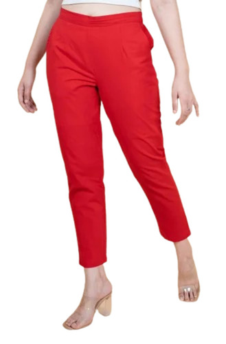 Ladies Pink Cotton Pant