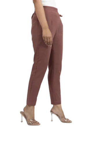 Ladies Rose Gold Cotton Pant