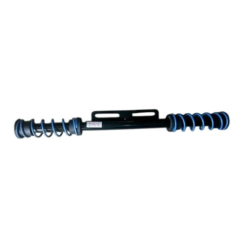 Single Spring Bike Leg Guard - Mild Steel, Black Powder Coated | Side Mount, Leg Protection, Durable Design