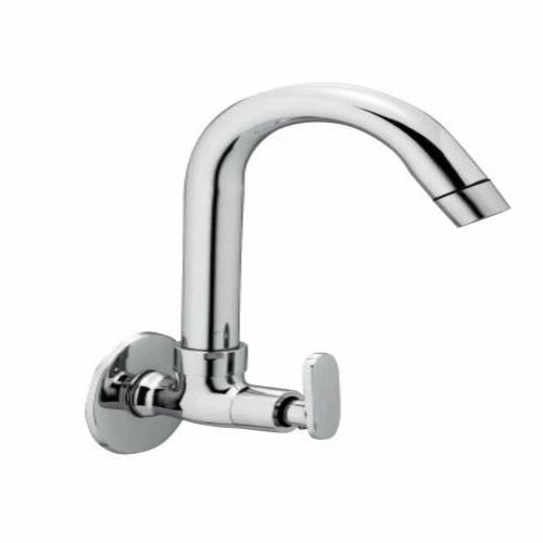01 Qubix Sink Cock - Stainless Steel 20mm Chrome Finish, Glossy Surface