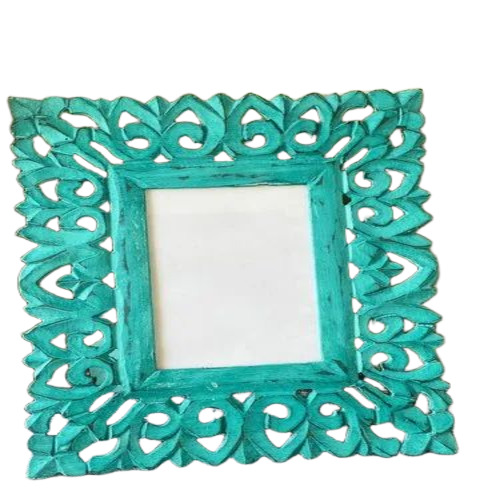 Home Wooden Photo Frame - Wood, Brown, Rectangle | Wall Mount, Carved Stylish Display Frame