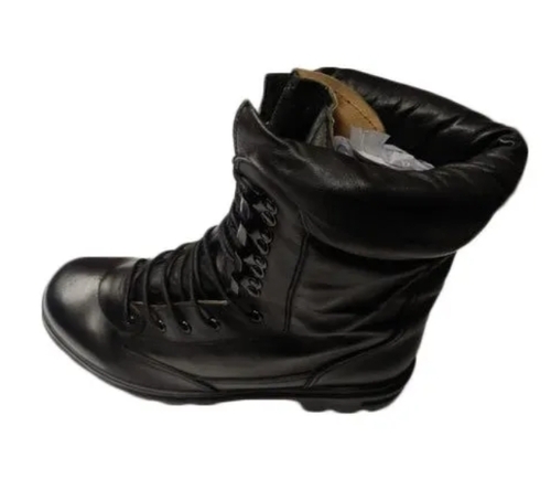 Mens Leather Flying Boots - Genuine Leather, Black | Slip Resistant, Ankle Support, Stylish Design
