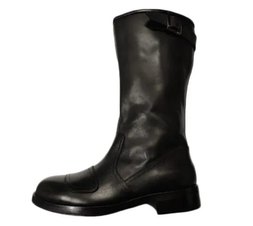 Mens Leather Motorcycle Boots