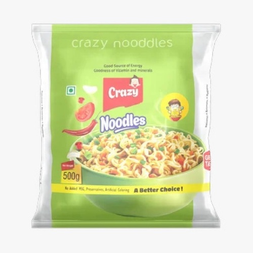 Plain Noodles 500gm - Wheat Based Long Strands Vacuum Pack Dried Smooth Texture Easy Cooking