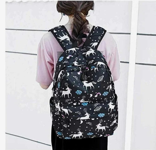 Printed Backpack Bag