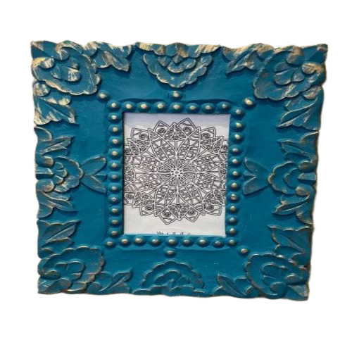 Wooden Blue Photo Frame
