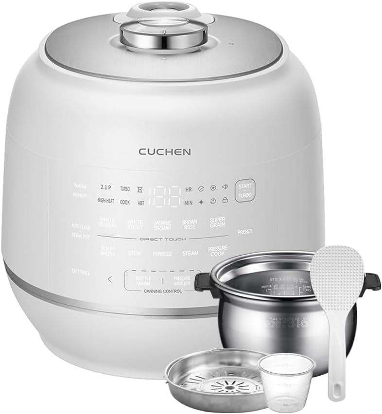 10 Cup Premium IH Pressure Rice Cooker with 316Ti Stainless Steel Inner Pot