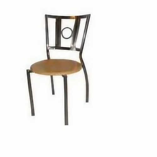 Cafe Chair - Iron Steel, Standard Size, Silver, Polished Finish | Durable Frame, Comfortable Seating, Stylish Design, Lightweight, Easy Cleaning