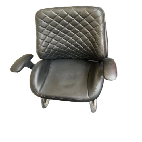 Conference Room Chair - Leather, Steel Frame, Black, Fixed Arms | Corrosion Proof, Durable, Lightweight, Easy to Clean