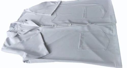 Half Sleeve Doctor Coat - Cotton, All Size, White | Comfortable, Skin Friendly, Unisex, Medium Sleeve, Stitched