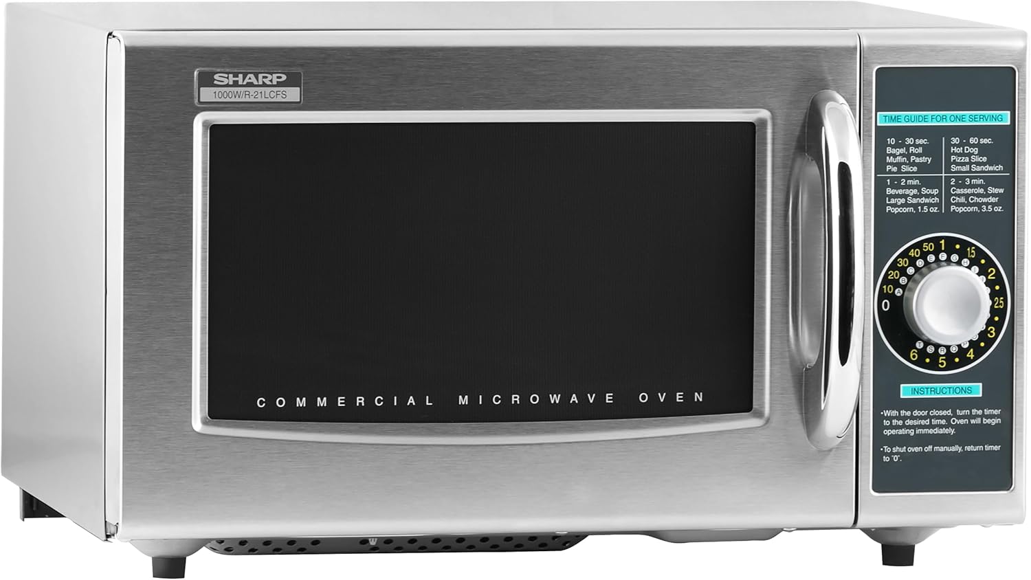R 21LCFS Medium Duty Commercial Microwave Oven with Dial Timer