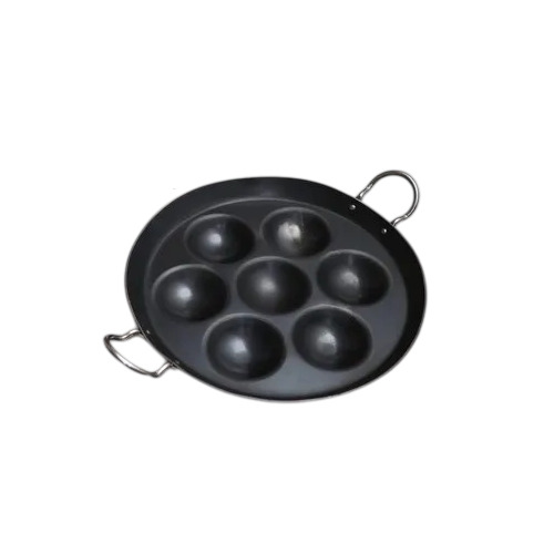 Stainless Steel Two Side Handle Cast Iron Appam Pan