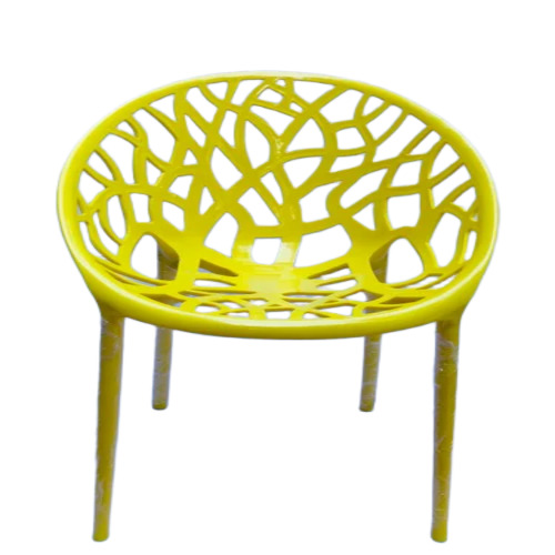 Yellow Plastic Cafe Chair