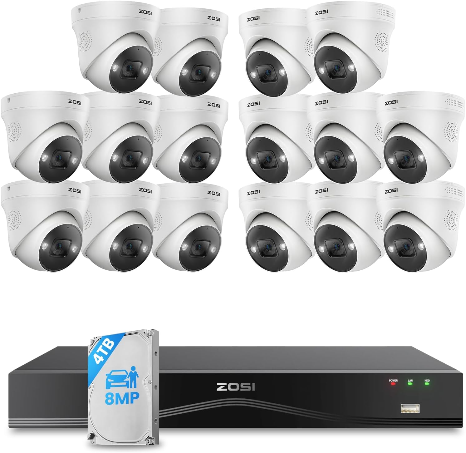 32 Channel 4K PoE Security Camera System