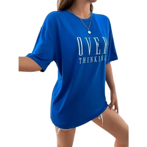 Blue Ladies Oversize T Shirt