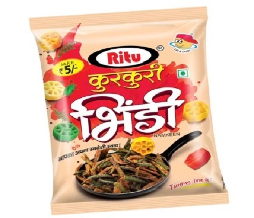 Kurkuri Bhindi Namkeen - Fried, Crunchy Texture | Easy to Digest, Hygienically Packed, Long Shelf Life